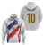 Custom France Foorball Hoodie Les Bleus Tricolor Brush Style - Wonder Print Shop