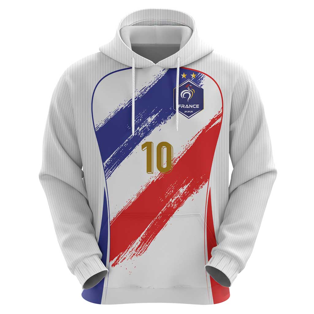 Custom France Foorball Hoodie Les Bleus Tricolor Brush Style - Wonder Print Shop