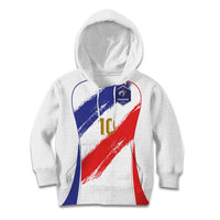 Custom France Foorball Kid Hoodie Les Bleus Tricolor Brush Style - Wonder Print Shop