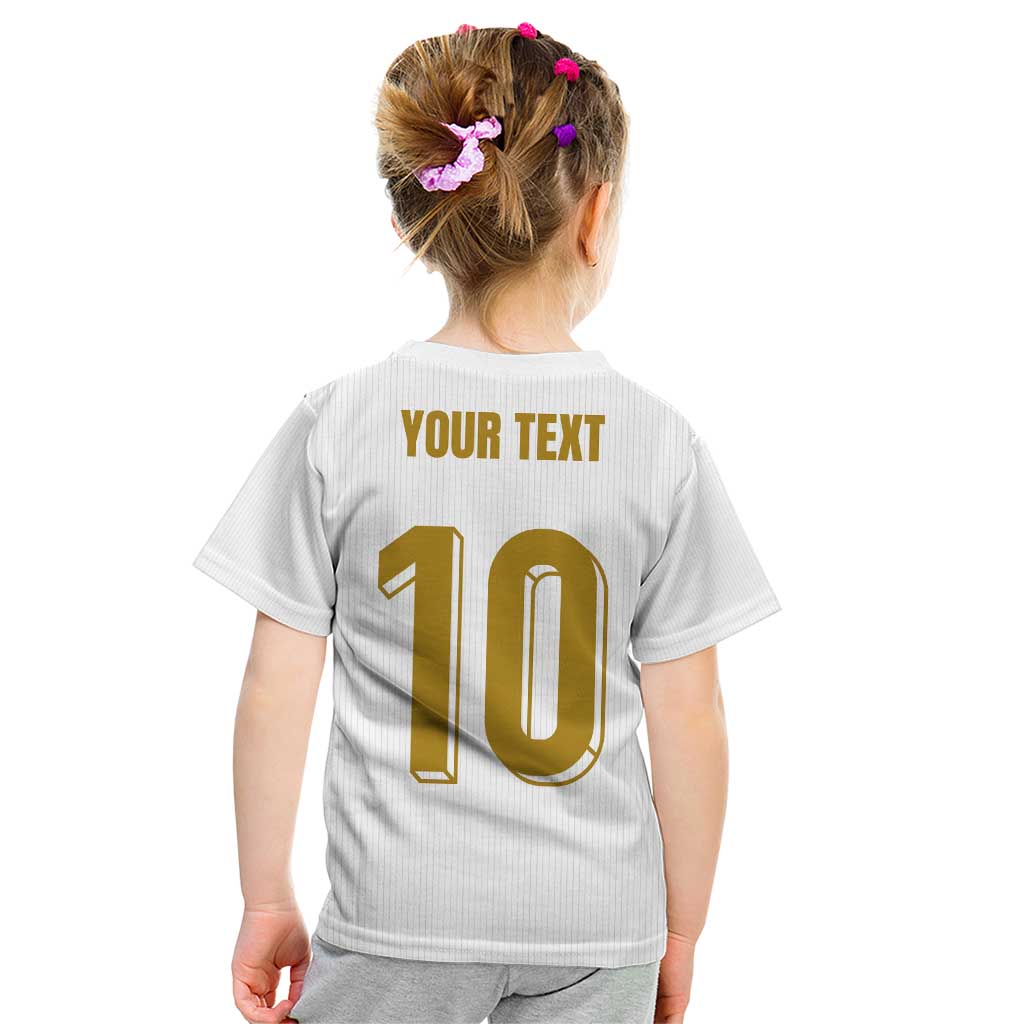 Custom France Foorball Kid T Shirt Les Bleus Tricolor Brush Style - Wonder Print Shop