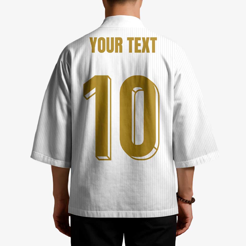 Custom France Foorball Kimono Les Bleus Tricolor Brush Style - Wonder Print Shop