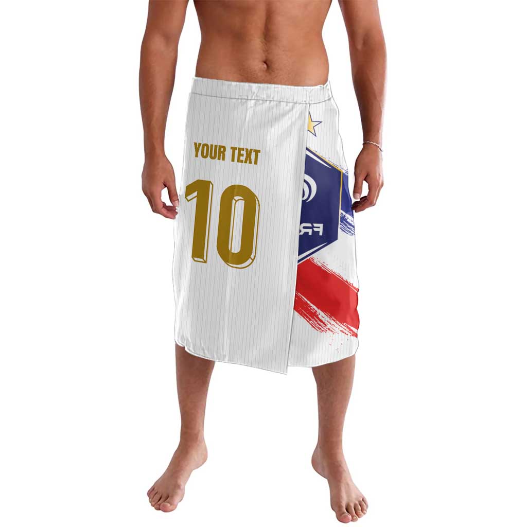 Custom France Foorball Lavalava Les Bleus Tricolor Brush Style - Wonder Print Shop