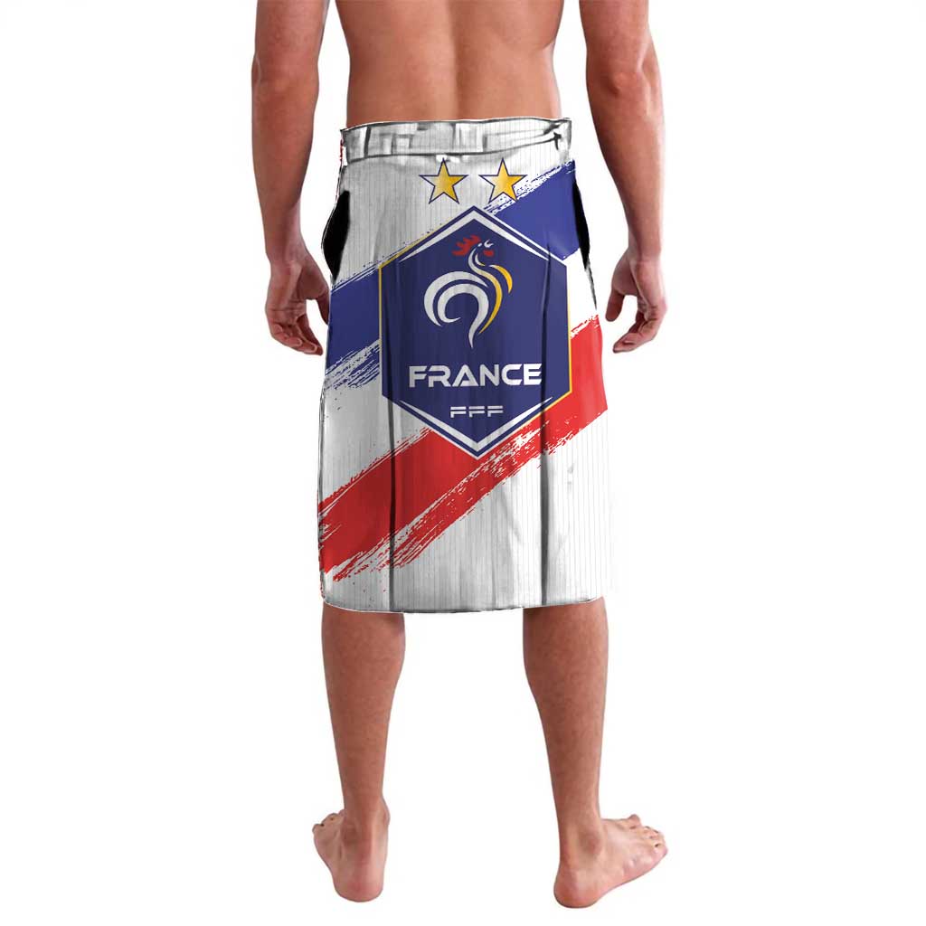 Custom France Foorball Lavalava Les Bleus Tricolor Brush Style - Wonder Print Shop