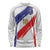 Custom France Foorball Long Sleeve Shirt Les Bleus Tricolor Brush Style - Wonder Print Shop