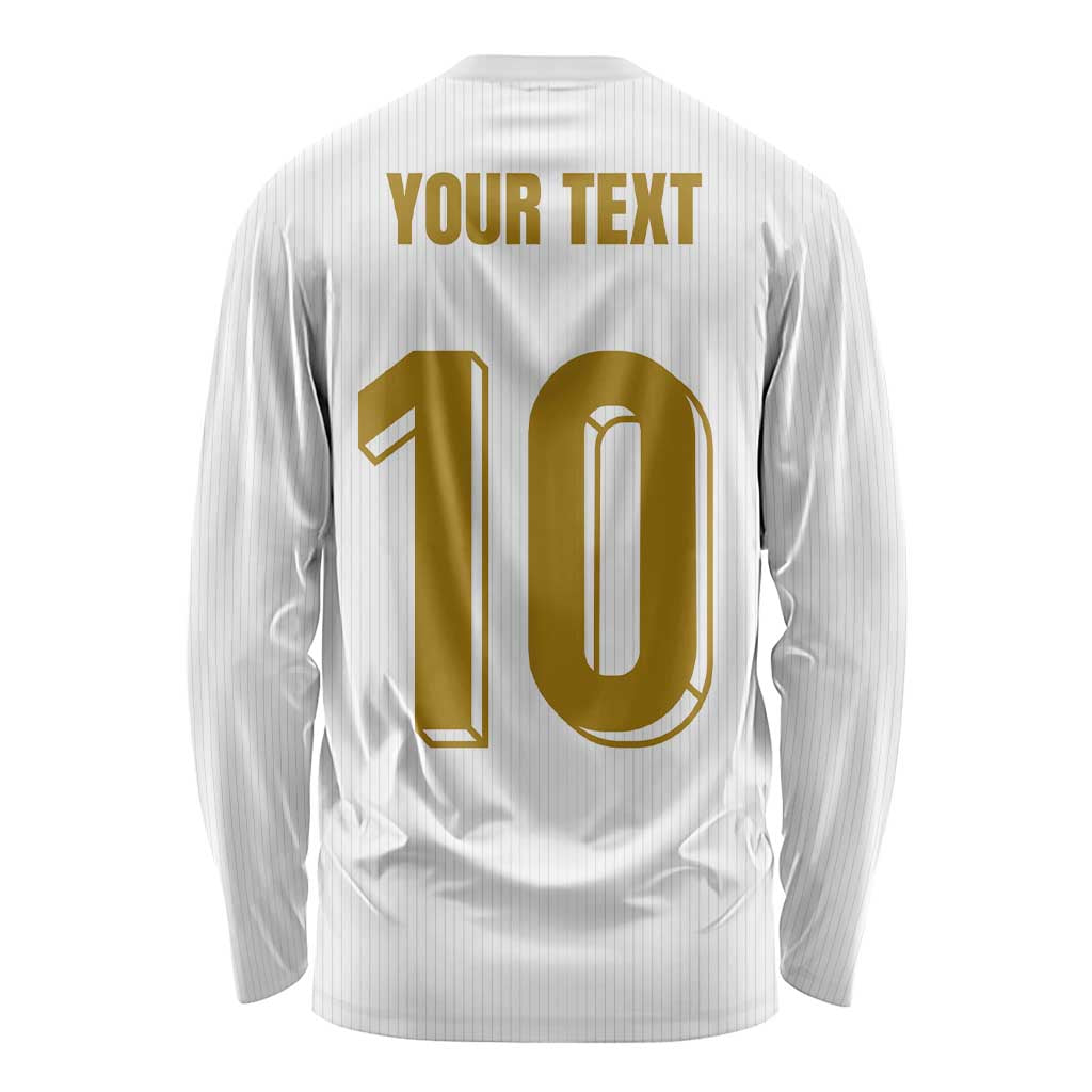 Custom France Foorball Long Sleeve Shirt Les Bleus Tricolor Brush Style - Wonder Print Shop