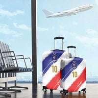 Custom France Foorball Luggage Cover Les Bleus Tricolor Brush Style - Wonder Print Shop