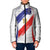 Custom France Foorball Padded Jacket Les Bleus Tricolor Brush Style - Wonder Print Shop