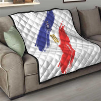 Custom France Foorball Quilt Les Bleus Tricolor Brush Style - Wonder Print Shop