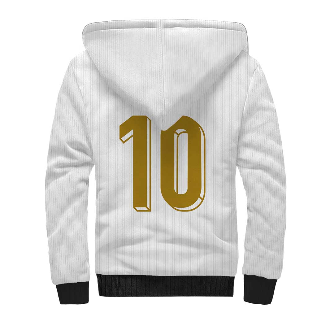 Custom France Foorball Sherpa Hoodie Les Bleus Tricolor Brush Style - Wonder Print Shop