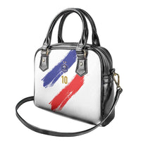Custom France Foorball Shoulder Handbag Les Bleus Tricolor Brush Style - Wonder Print Shop