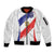 Custom France Foorball Sleeve Zip Bomber Jacket Les Bleus Tricolor Brush Style - Wonder Print Shop