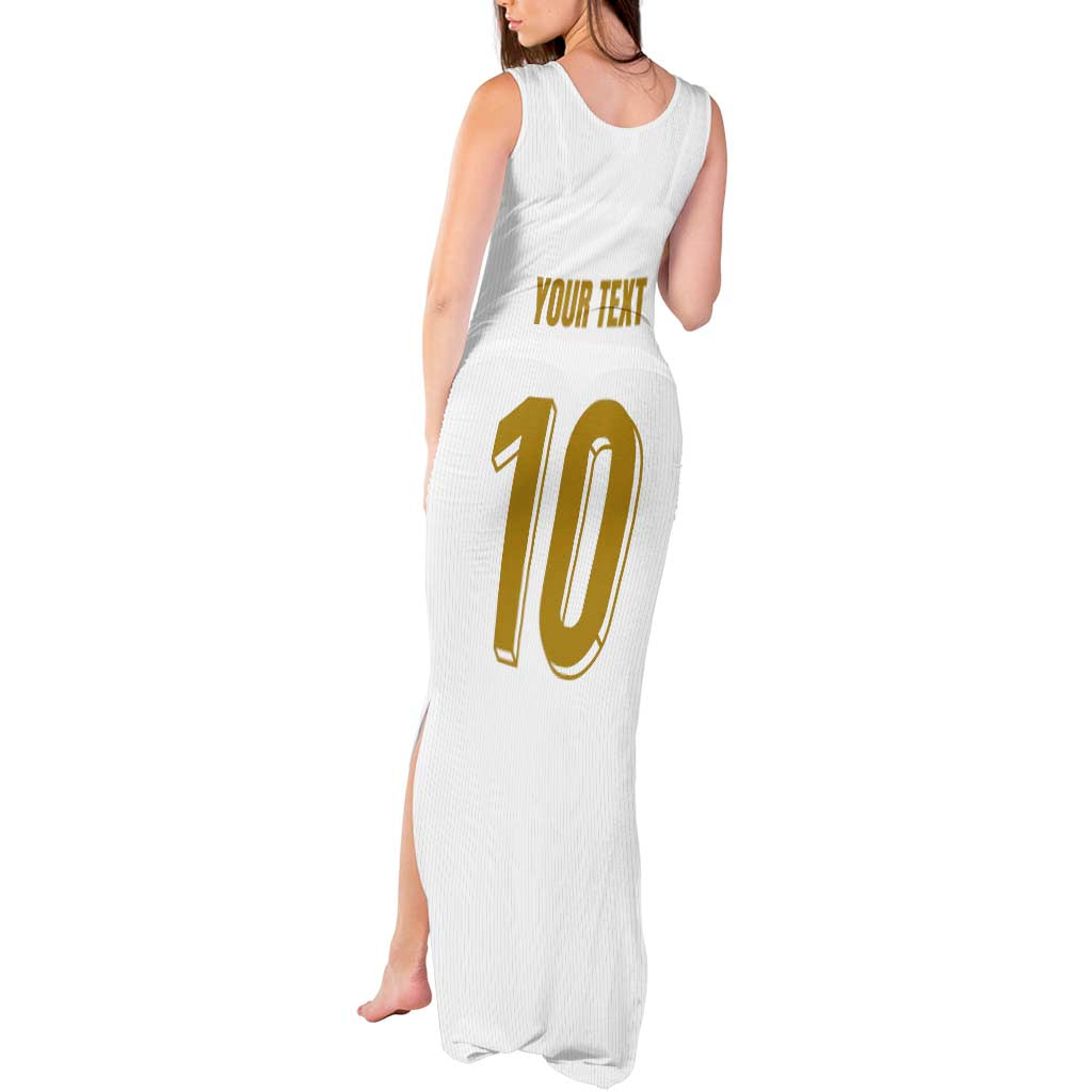 Custom France Foorball Tank Maxi Dress Les Bleus Tricolor Brush Style - Wonder Print Shop