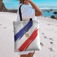Custom France Foorball Tote Bag Les Bleus Tricolor Brush Style - Wonder Print Shop