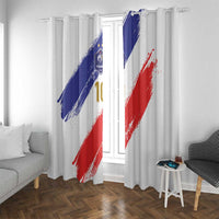 Custom France Foorball Window Curtain Les Bleus Tricolor Brush Style - Wonder Print Shop