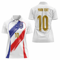 Custom France Foorball Women Polo Shirt Les Bleus Tricolor Brush Style - Wonder Print Shop