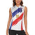 Custom France Foorball Women Sleeveless Polo Shirt Les Bleus Tricolor Brush Style - Wonder Print Shop