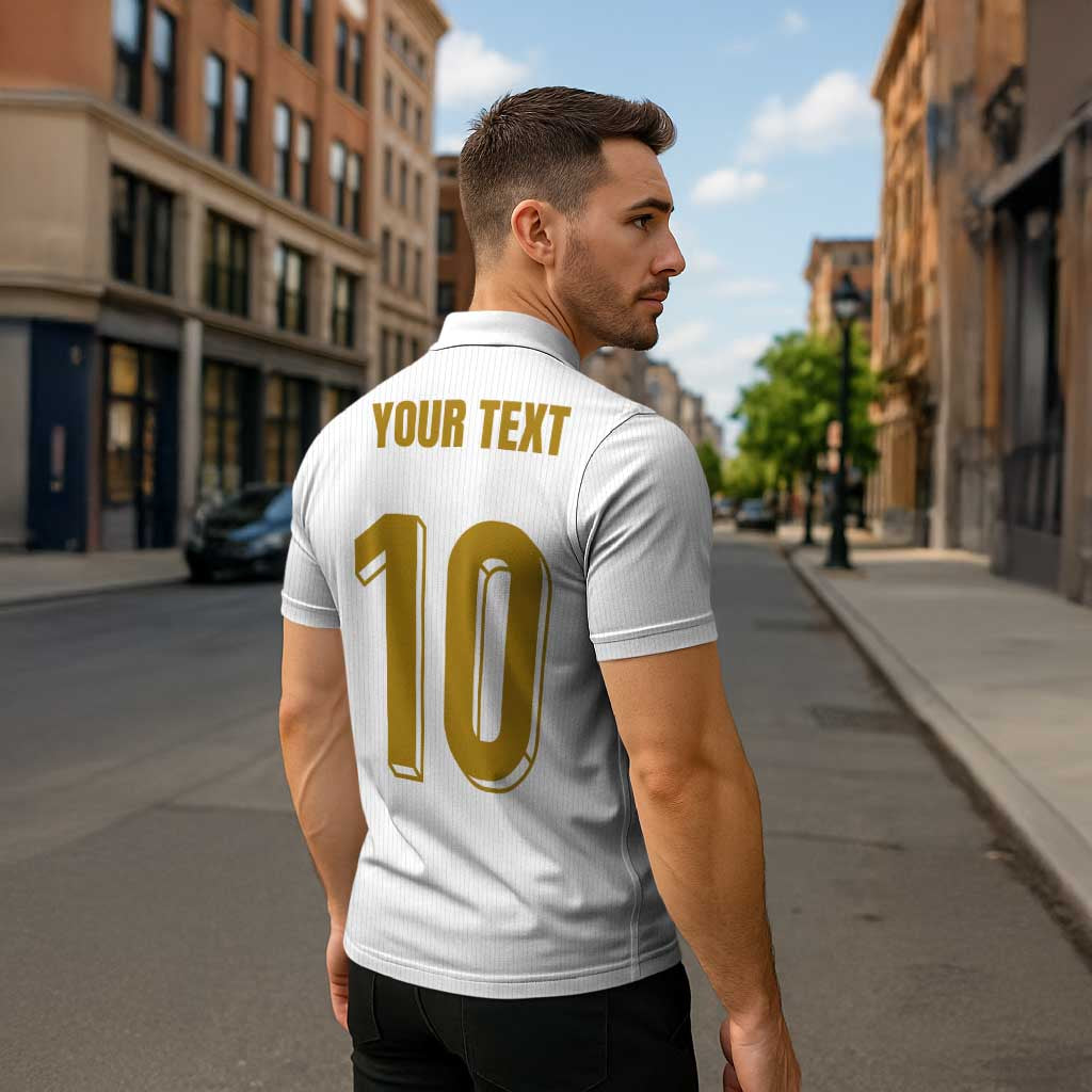 Custom France Foorball Zipper Polo Shirt Les Bleus Tricolor Brush Style - Wonder Print Shop