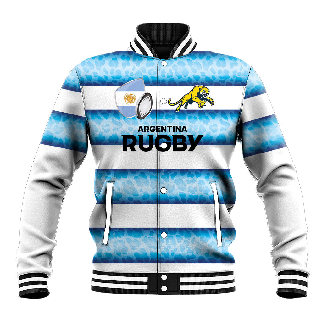 Argentina Rugby Custom Baseball Jacket Pumas Stripes Style