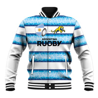 Argentina Rugby Custom Baseball Jacket Pumas Stripes Style