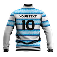 Argentina Rugby Custom Baseball Jacket Pumas Stripes Style