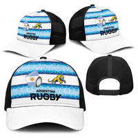Argentina Rugby Baseball Net Cap Pumas Stripes Style
