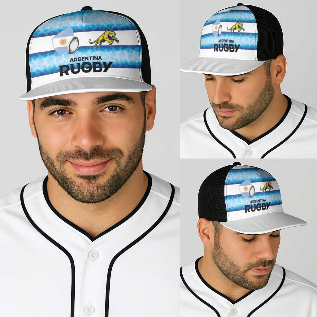 Argentina Rugby Baseball Net Cap Pumas Stripes Style