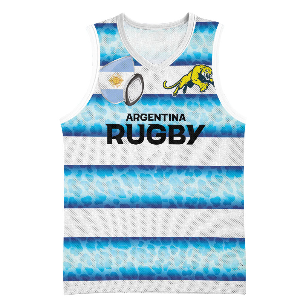 Argentina Rugby Custom Basketball Jersey Pumas Stripes Style