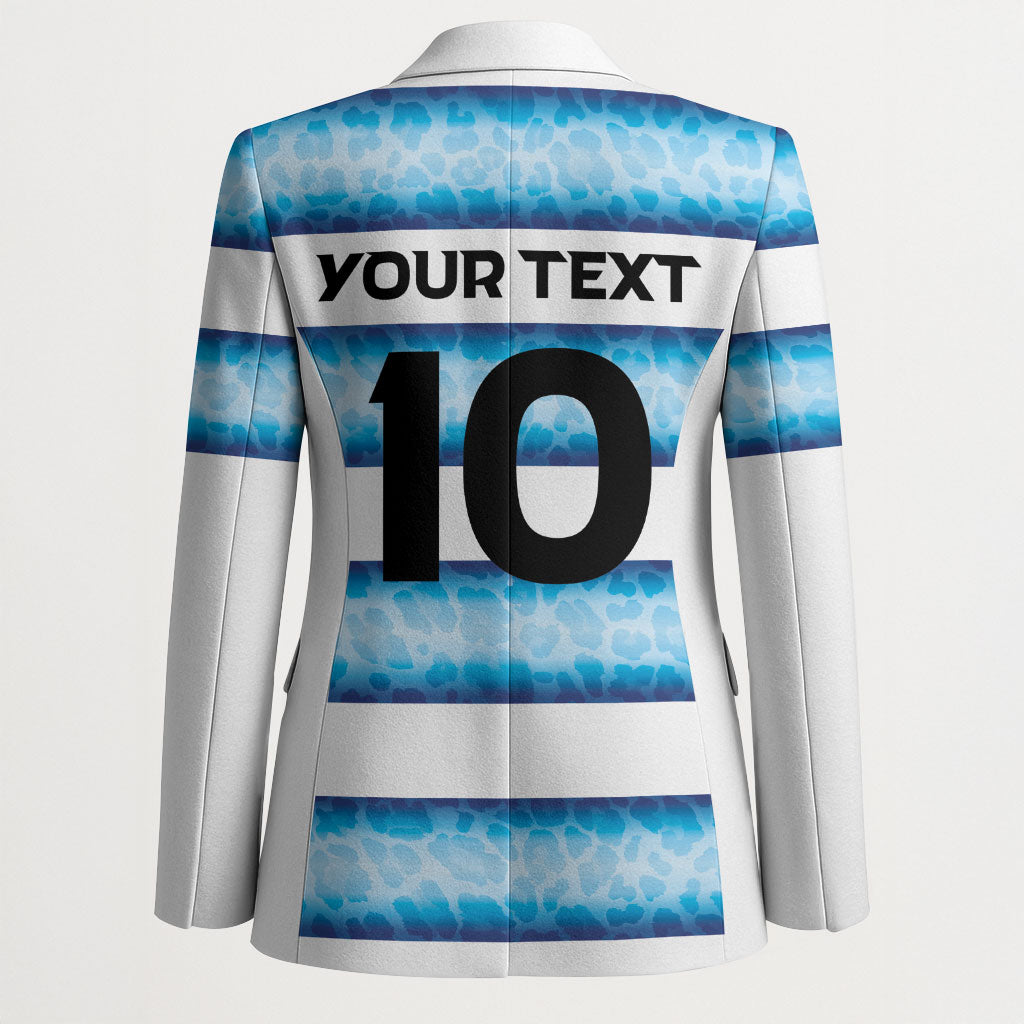 Argentina Rugby Custom Blazer Pumas Stripes Style