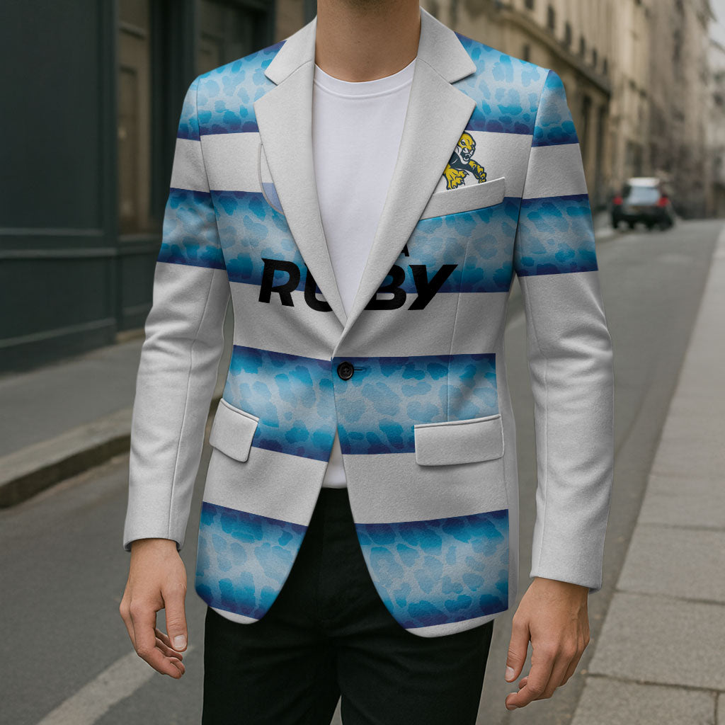 Argentina Rugby Custom Blazer Pumas Stripes Style