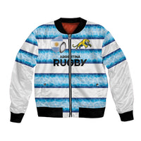 Argentina Rugby Custom Bomber Jacket Pumas Stripes Style