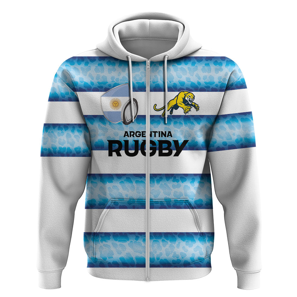 Argentina Rugby Custom Hoodie Pumas Stripes Style