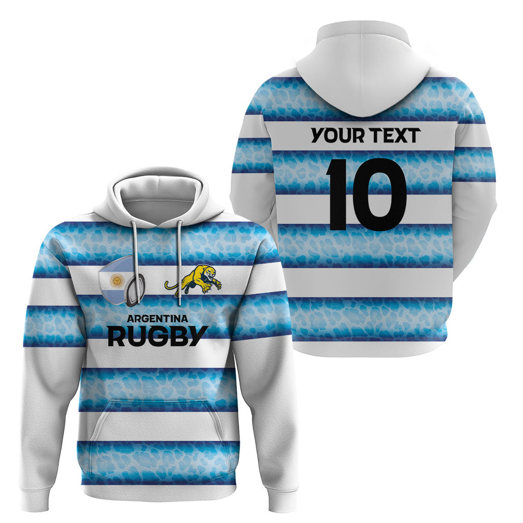 Argentina Rugby Custom Hoodie Pumas Stripes Style
