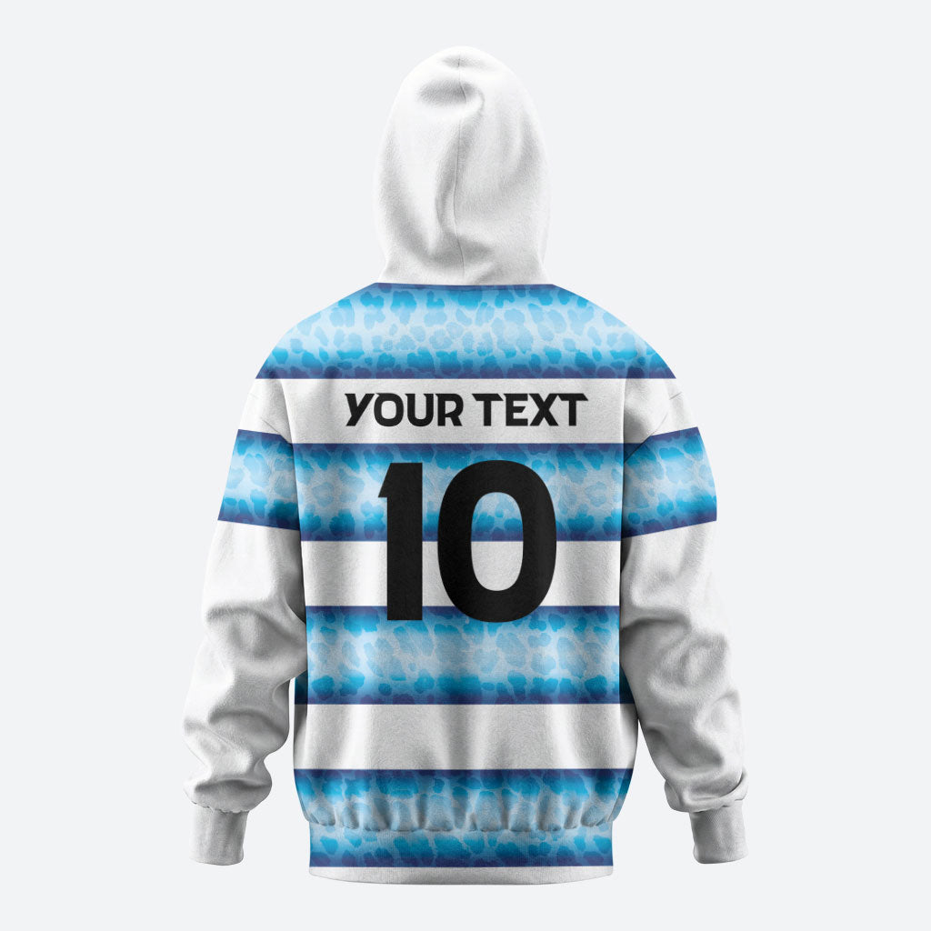 Argentina Rugby Custom Hoodie Pumas Stripes Style