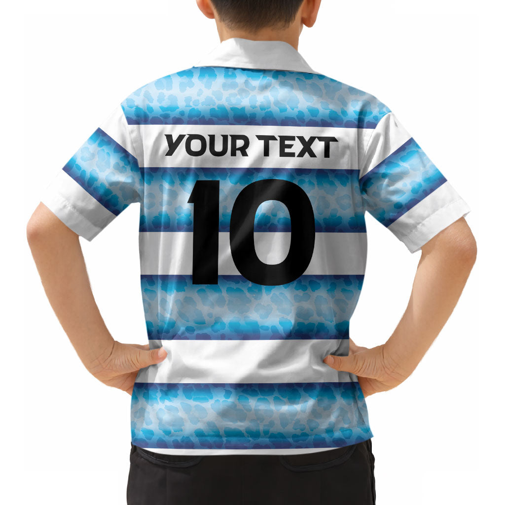 Argentina Rugby Custom Kid Hawaiian Shirt Pumas Stripes Style