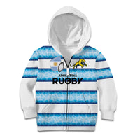 Argentina Rugby Custom Kid Hoodie Pumas Stripes Style