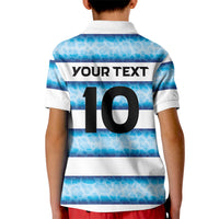 Argentina Rugby Custom Kid Polo Shirt Pumas Stripes Style