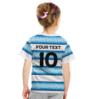 Argentina Rugby Custom Kid T Shirt Pumas Stripes Style