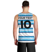 Argentina Rugby Custom Men Tank Top Pumas Stripes Style