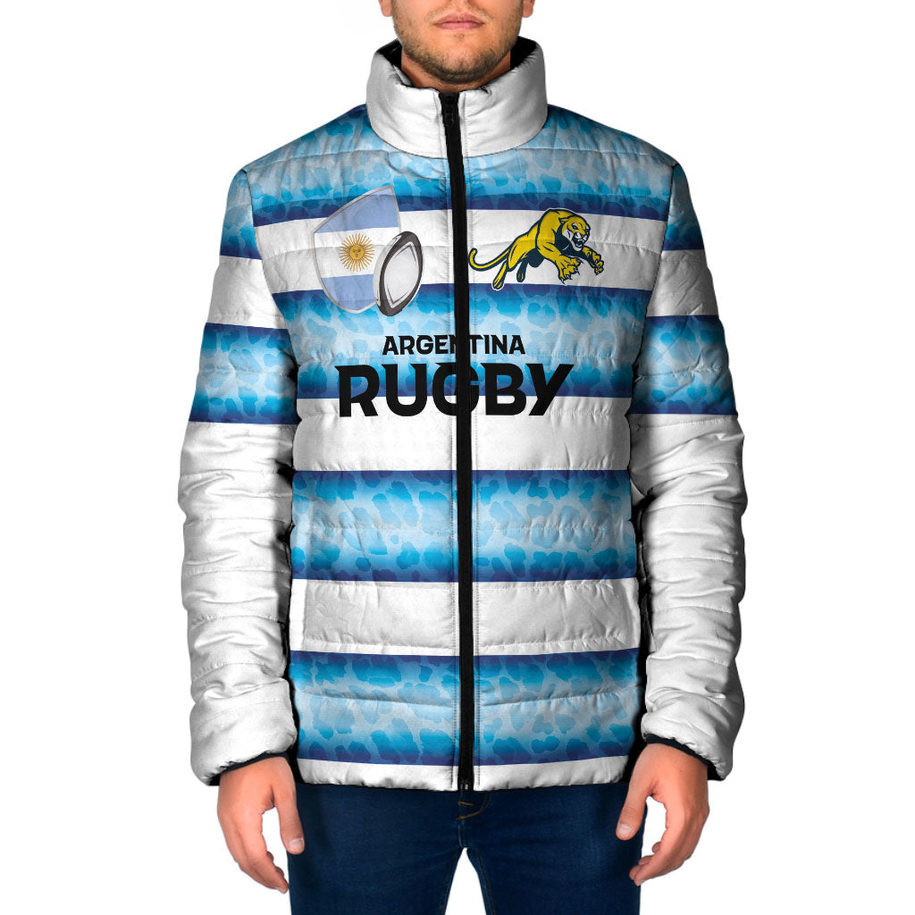 Argentina Rugby Custom Padded Jacket Pumas Stripes Style