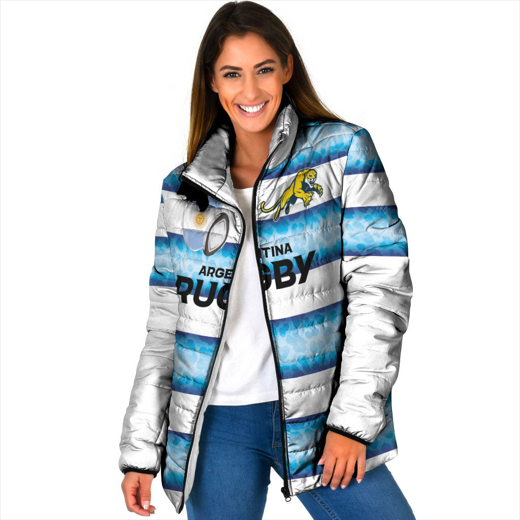 Argentina Rugby Custom Padded Jacket Pumas Stripes Style