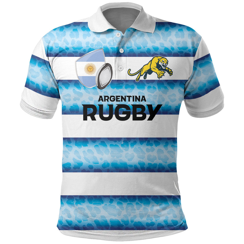 Argentina Rugby Custom Polo Shirt Pumas Stripes Style
