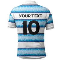 Argentina Rugby Custom Polo Shirt Pumas Stripes Style