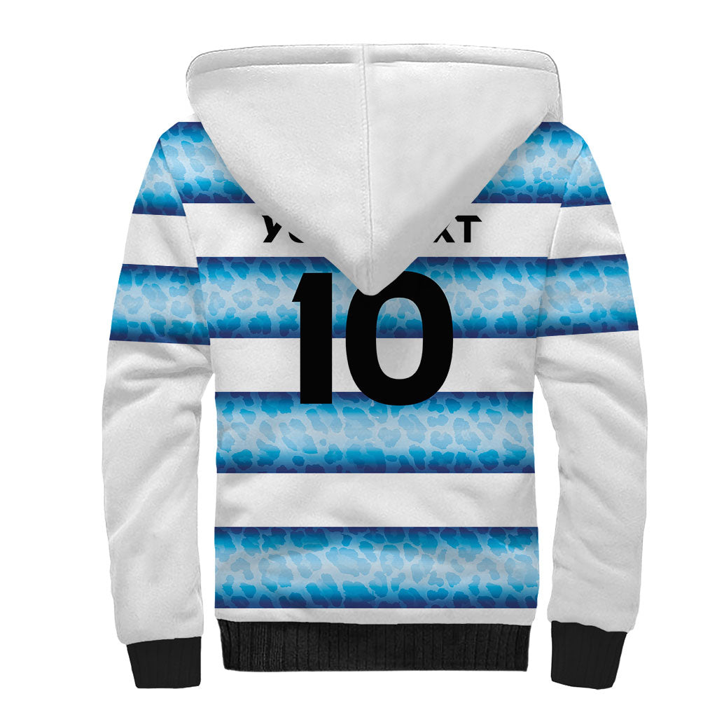 Argentina Rugby Custom Sherpa Hoodie Pumas Stripes Style