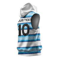 Argentina Rugby Custom Sleeveless Hoodie Pumas Stripes Style