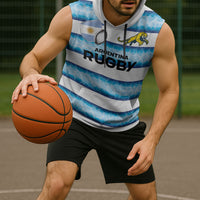 Argentina Rugby Custom Sleeveless Hoodie Pumas Stripes Style