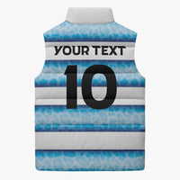 Argentina Rugby Custom Sleeveless Puffer Jacket Pumas Stripes Style