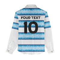 Argentina Rugby Custom Women Casual Shirt Pumas Stripes Style