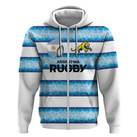 Argentina Rugby Custom Zip Hoodie Pumas Stripes Style