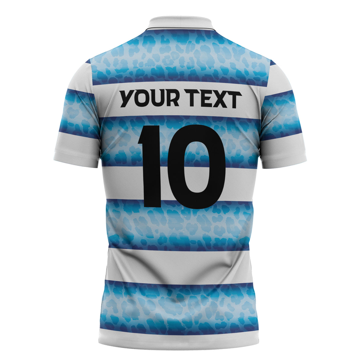 Argentina Rugby Custom Zipper Polo Shirt Pumas Stripes Style
