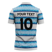 Argentina Rugby Custom Zipper Polo Shirt Pumas Stripes Style